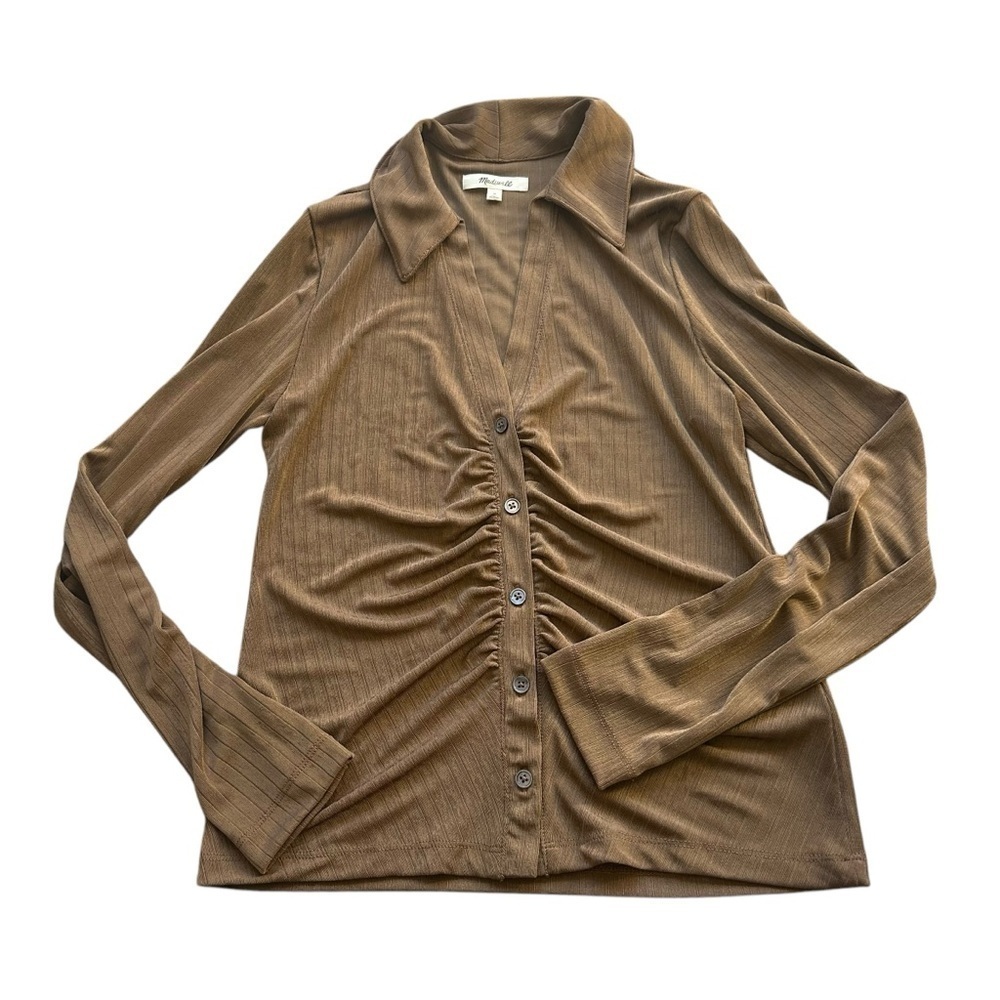 Madewell Brown Button-Up Top - image 2